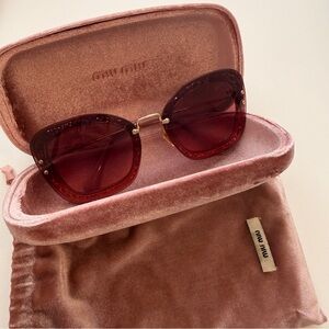 Miu Miu Burgundy Sunglasses